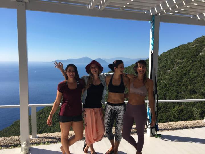 Urania Villas Greece Tessa and Valentina Iyengar Yoga